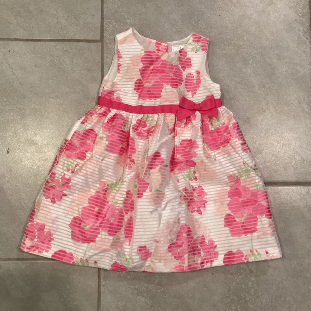 NWOT Pink and White Sleeveless Sundress for Wedding Guest